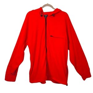 Seven Apparel Red Zip Up Fleece Hoodie Jacket with Pockets Size XL